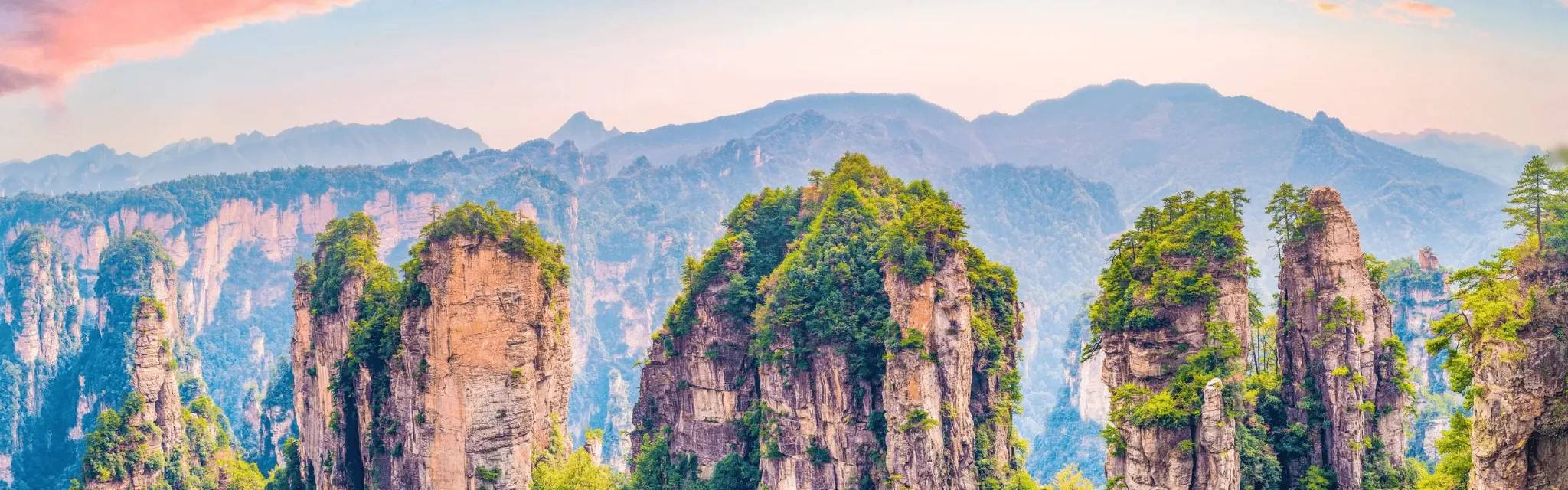 Sandstone peaks in Zhangjiajie National Forest Park