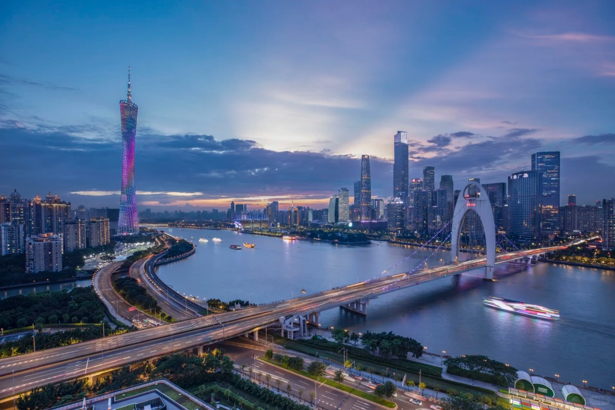 Guangzhou city skyline as a next destination after Guilin