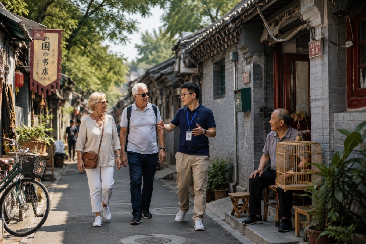 Traditional hutong lanes and courtyard homes in Beijing