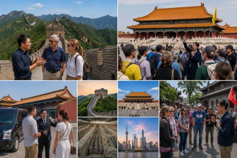 Travelers exploring China’s iconic landmarks with professional guides, private transfers, and cultural experiences.