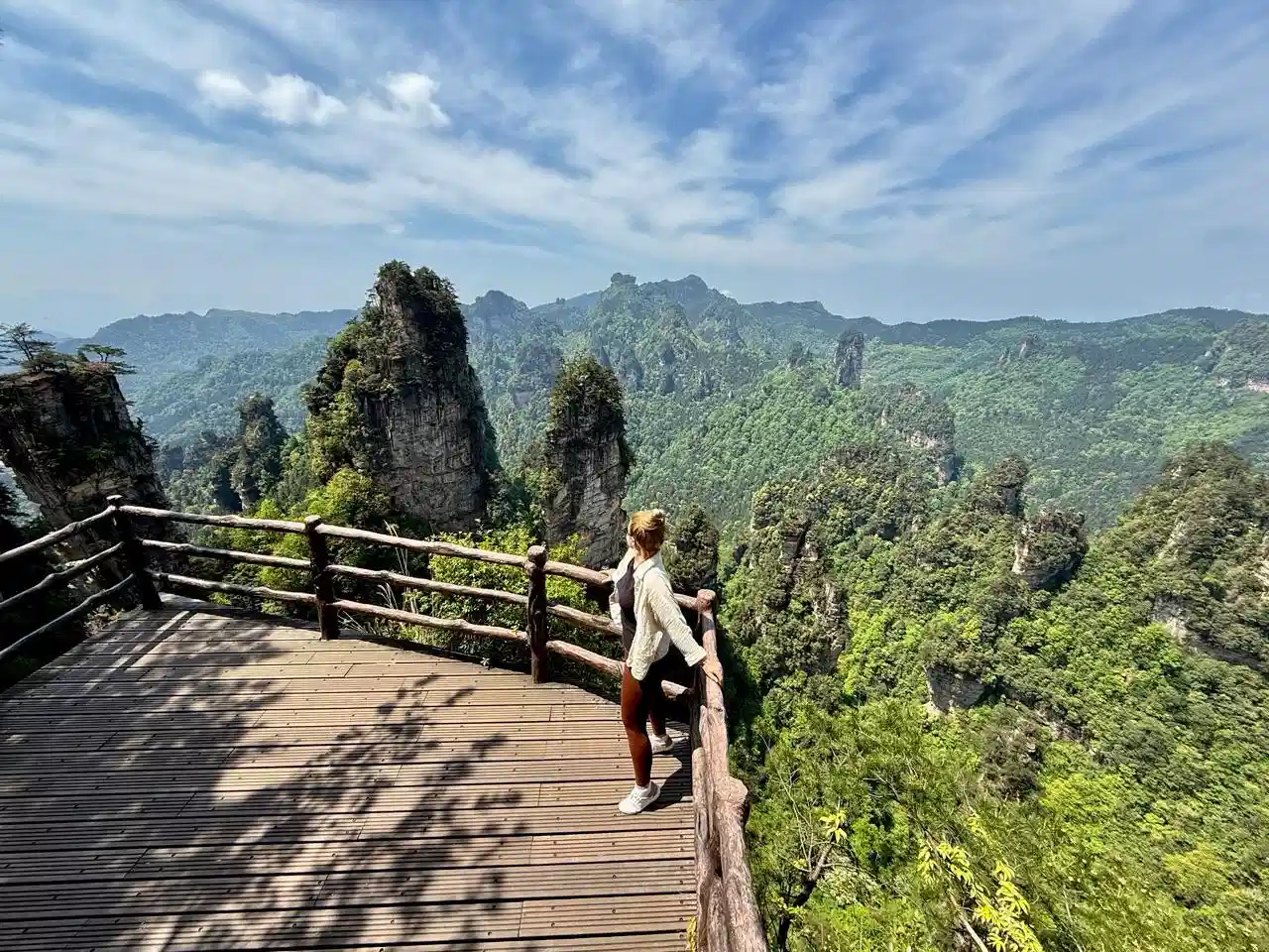 Quartz-sandstone pillars in Zhangjiajie National Forest Park
