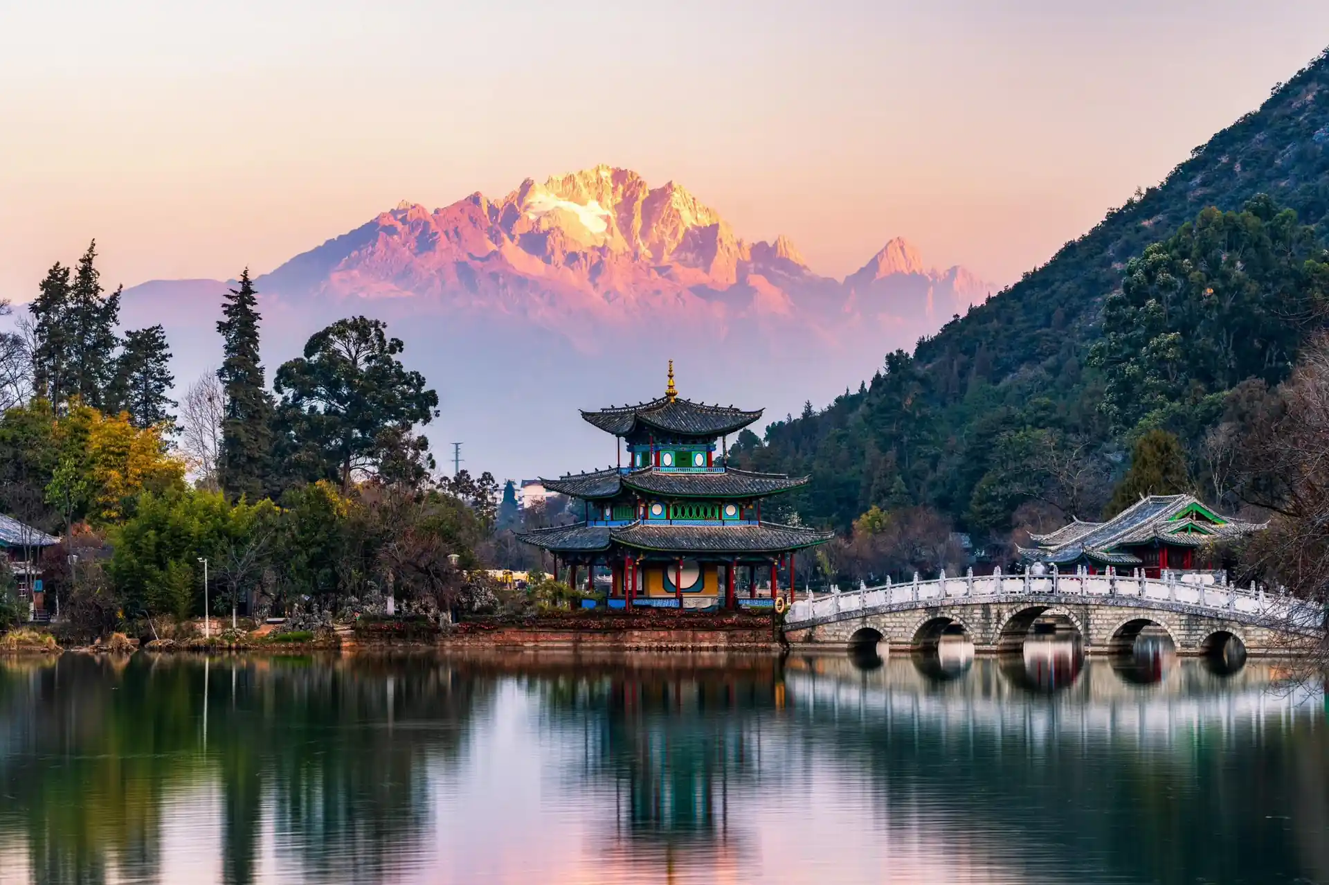 Jade Dragon Snow Mountain Yunnan China landscape