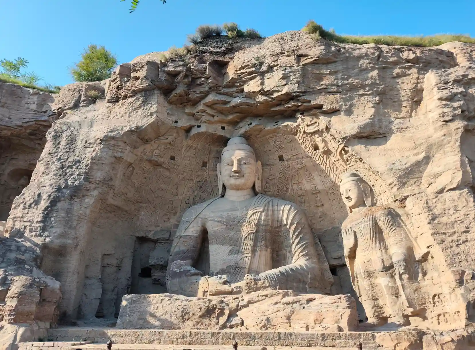 Yungang Grottoes or Hanging Temple in Datong, China