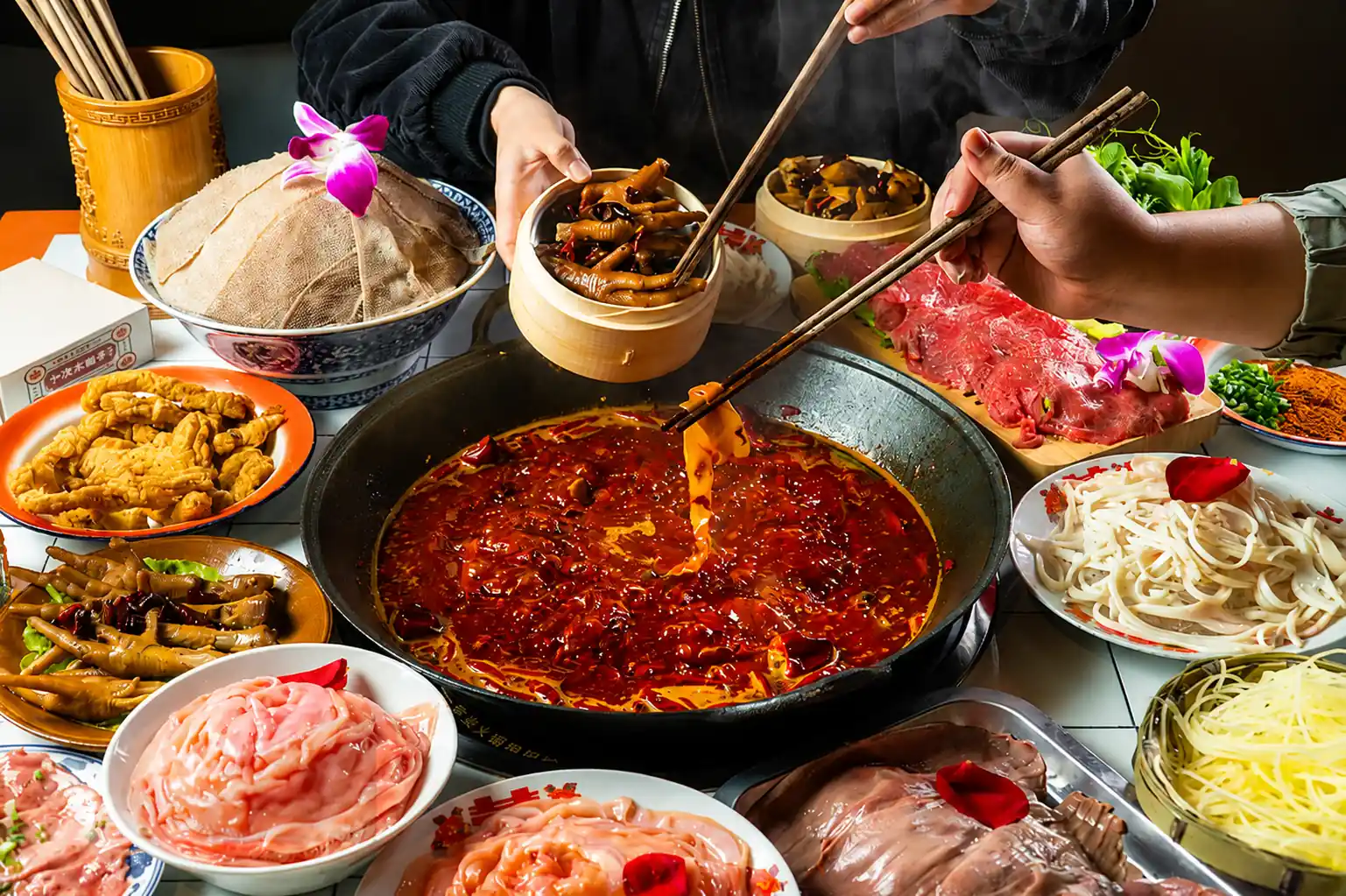 Chongqing hot pot and local food experience