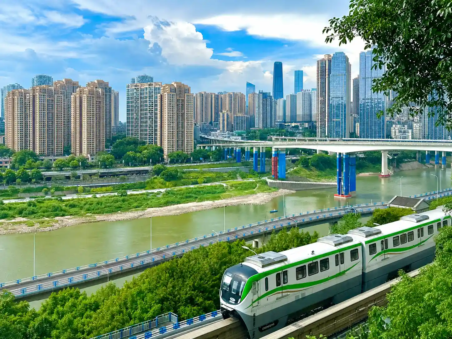 Chongqing metro and transportation system in the mountain city