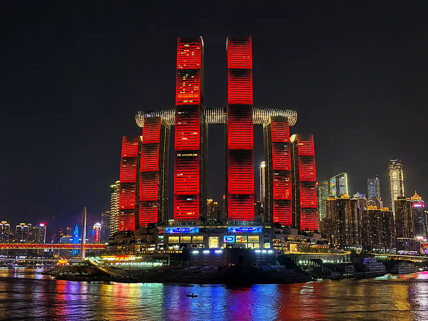 Chaotianmen Raffles City and Chongqing skyline photography