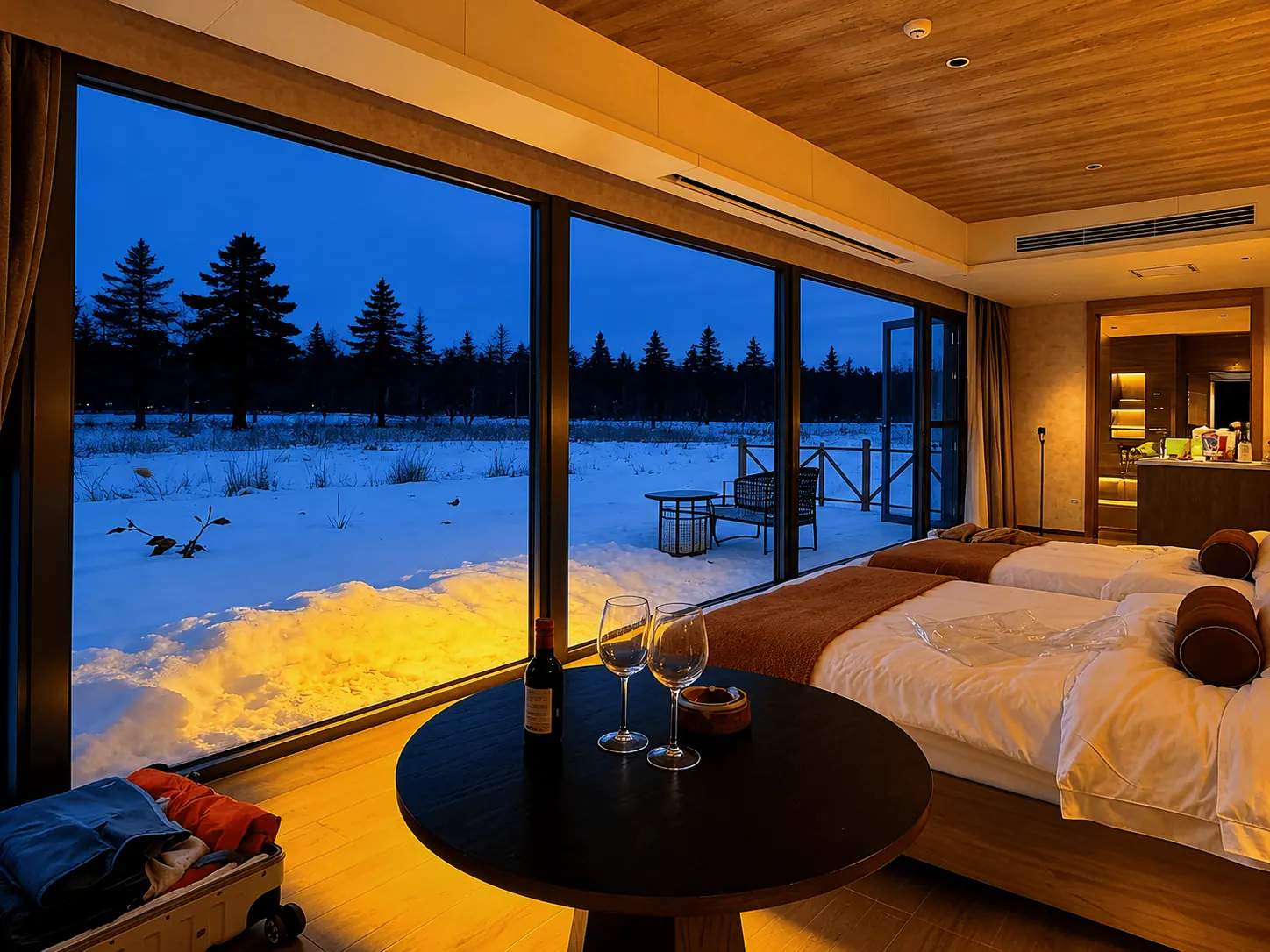 Accommodation surrounded by mountain scenery in Xinjiang