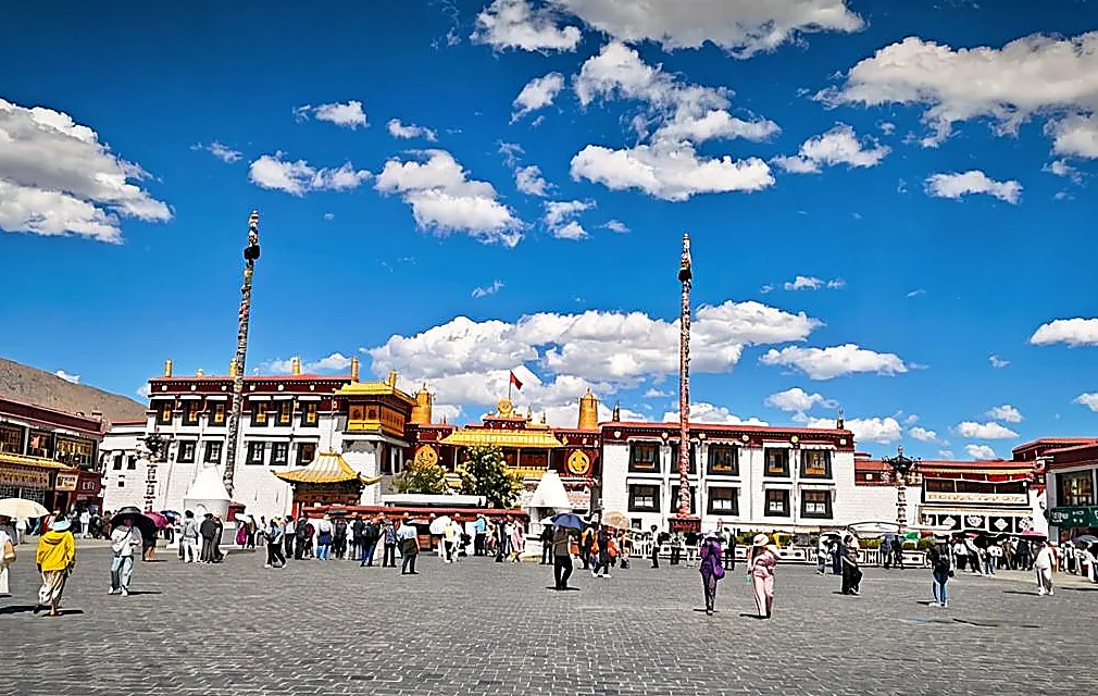 Jokhang Temple and Barkhor Street in Lhasa Tibet