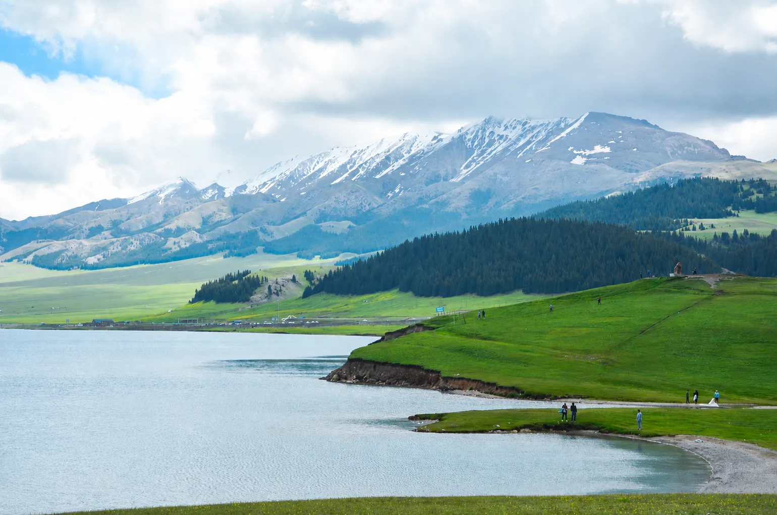 Sayram Lake and Ili Valley landscape in Northern Xinjiang