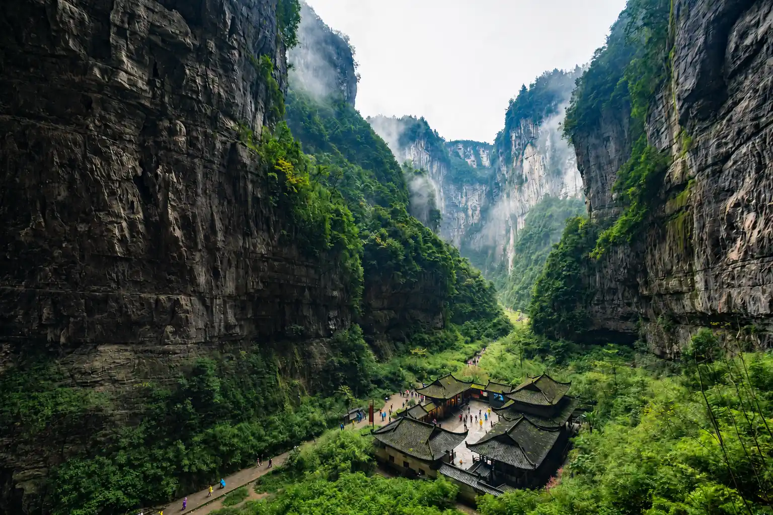 Wulong karst landscape and Three Natural Bridges near Chongqing