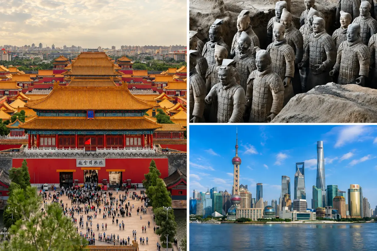 Forbidden City, Terracotta Warriors and Shanghai skyline on a Beijing, Xi’an and Shanghai route
