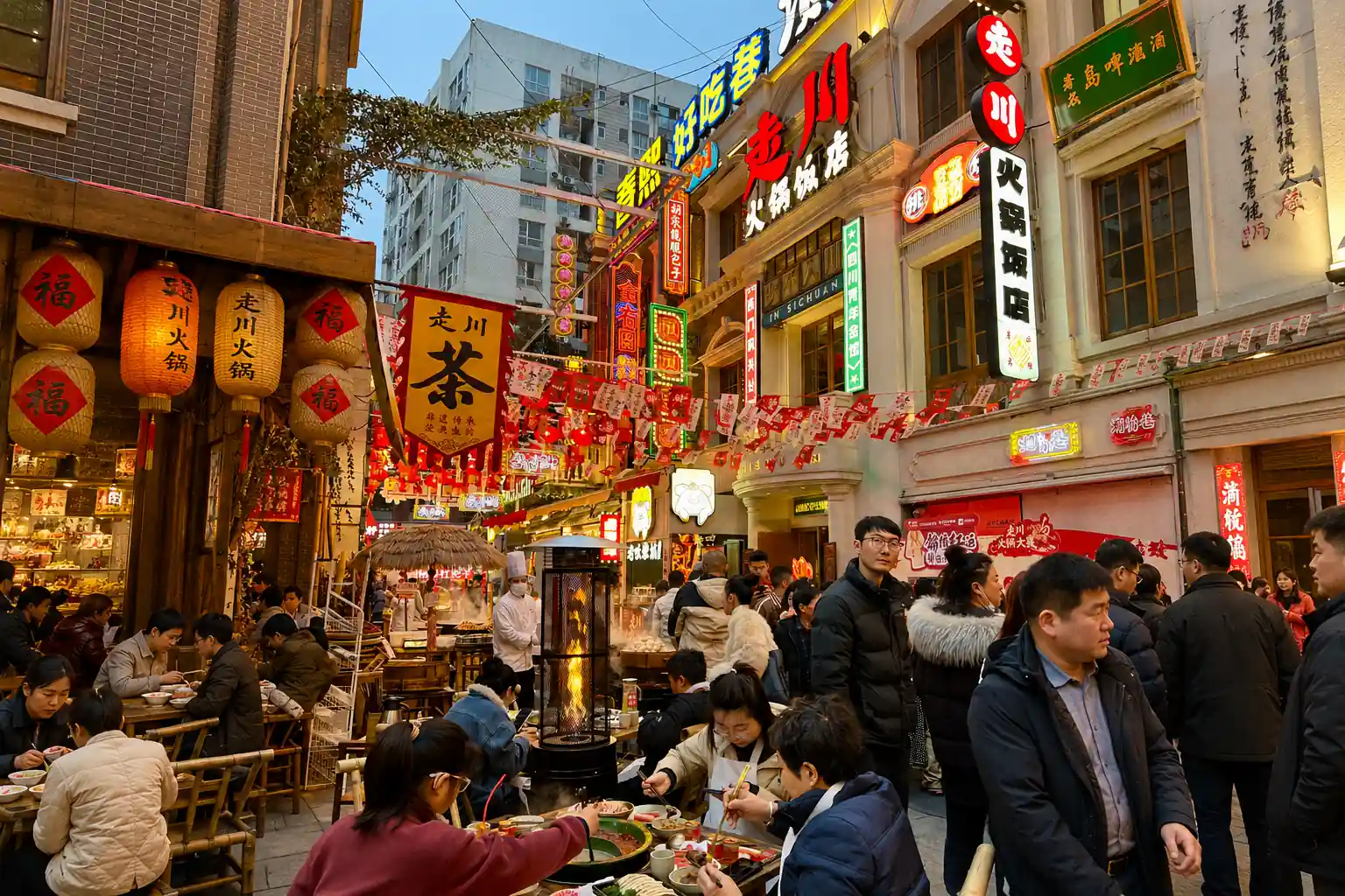Street food and local snacks in Chengdu