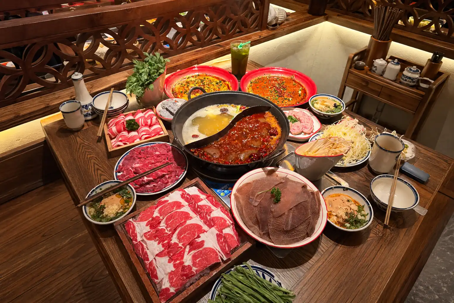 Traditional Sichuan hot pot in Chengdu
