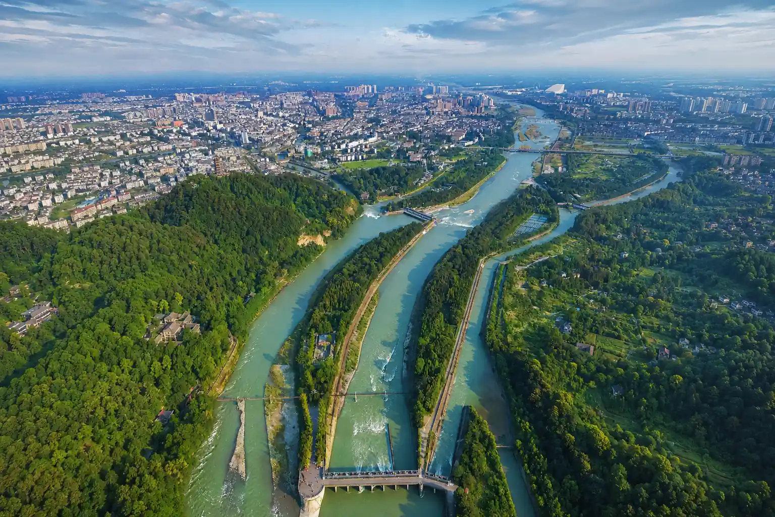 Dujiangyan Irrigation System near Chengdu in Sichuan