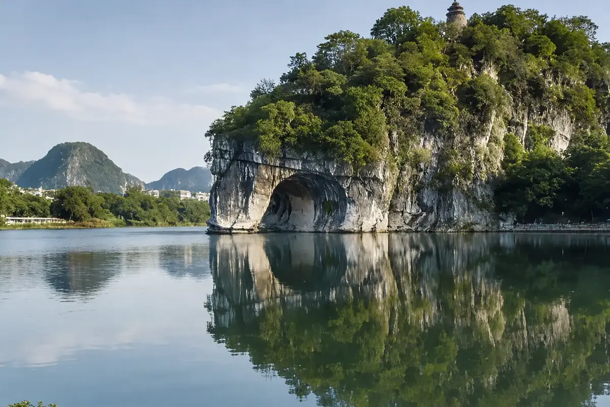 Elephant Trunk Hill landmark in Guilin City