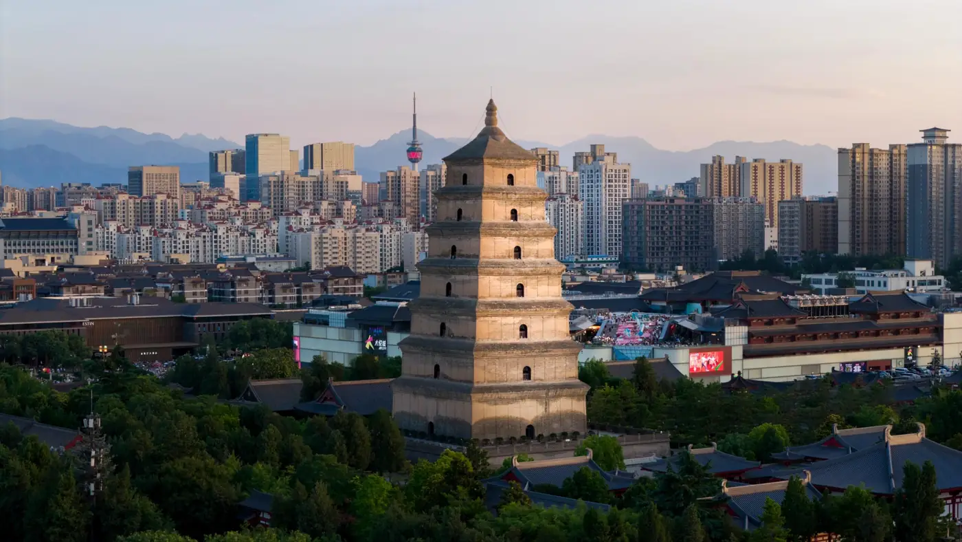 Giant Wild Goose Pagoda in Xi'an