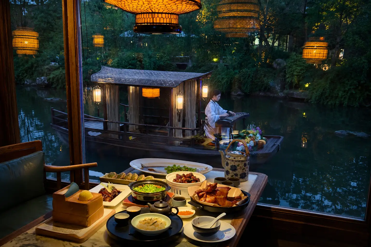 Traditional Hangzhou dishes and local cuisine