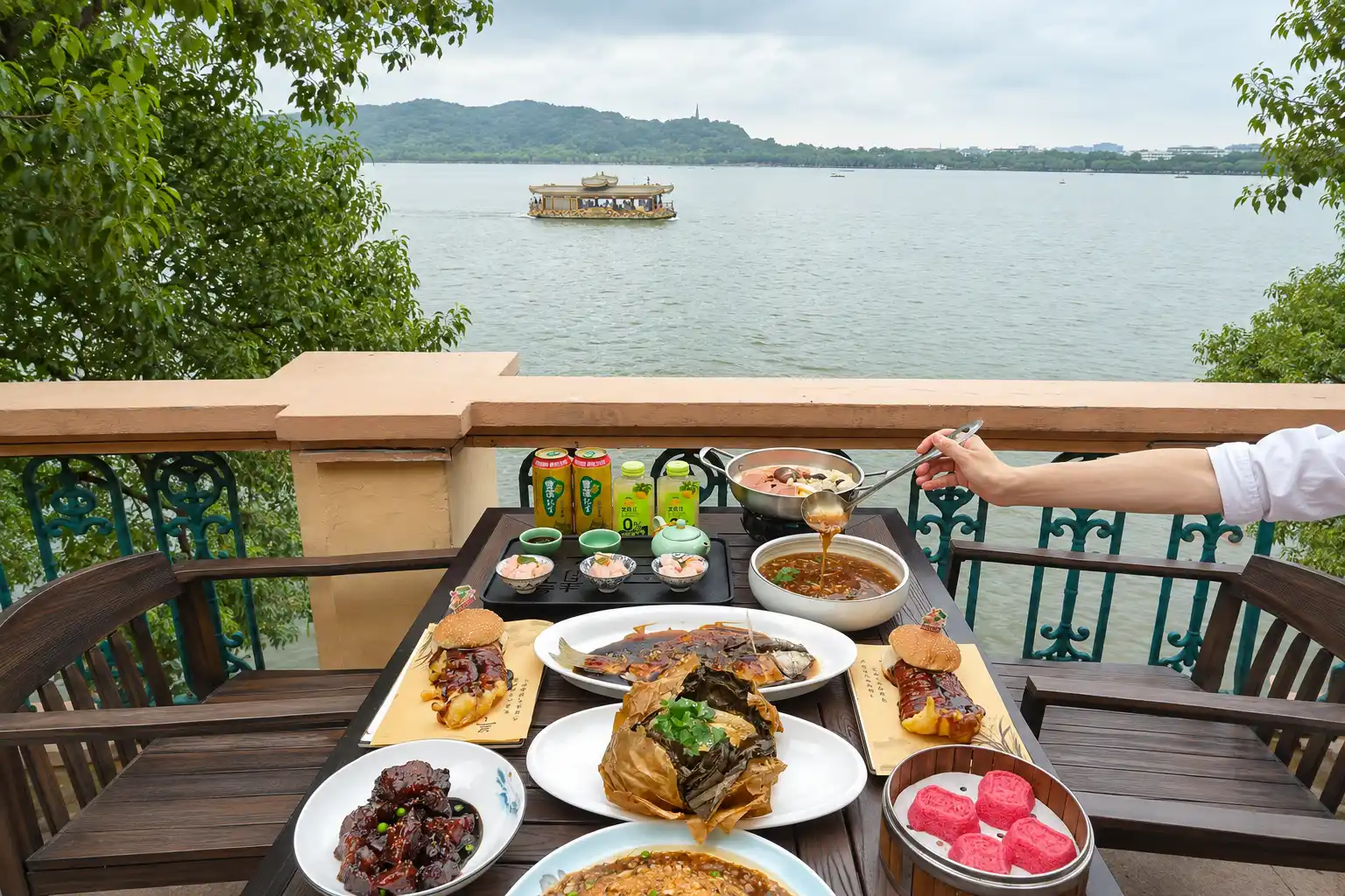 Traditional Hangzhou cuisine and Longjing tea