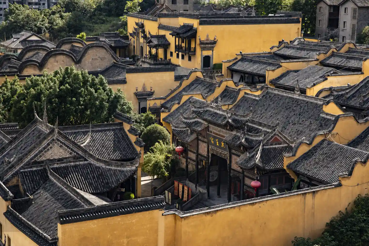 Huguang Guild Hall historic architecture in Chongqing