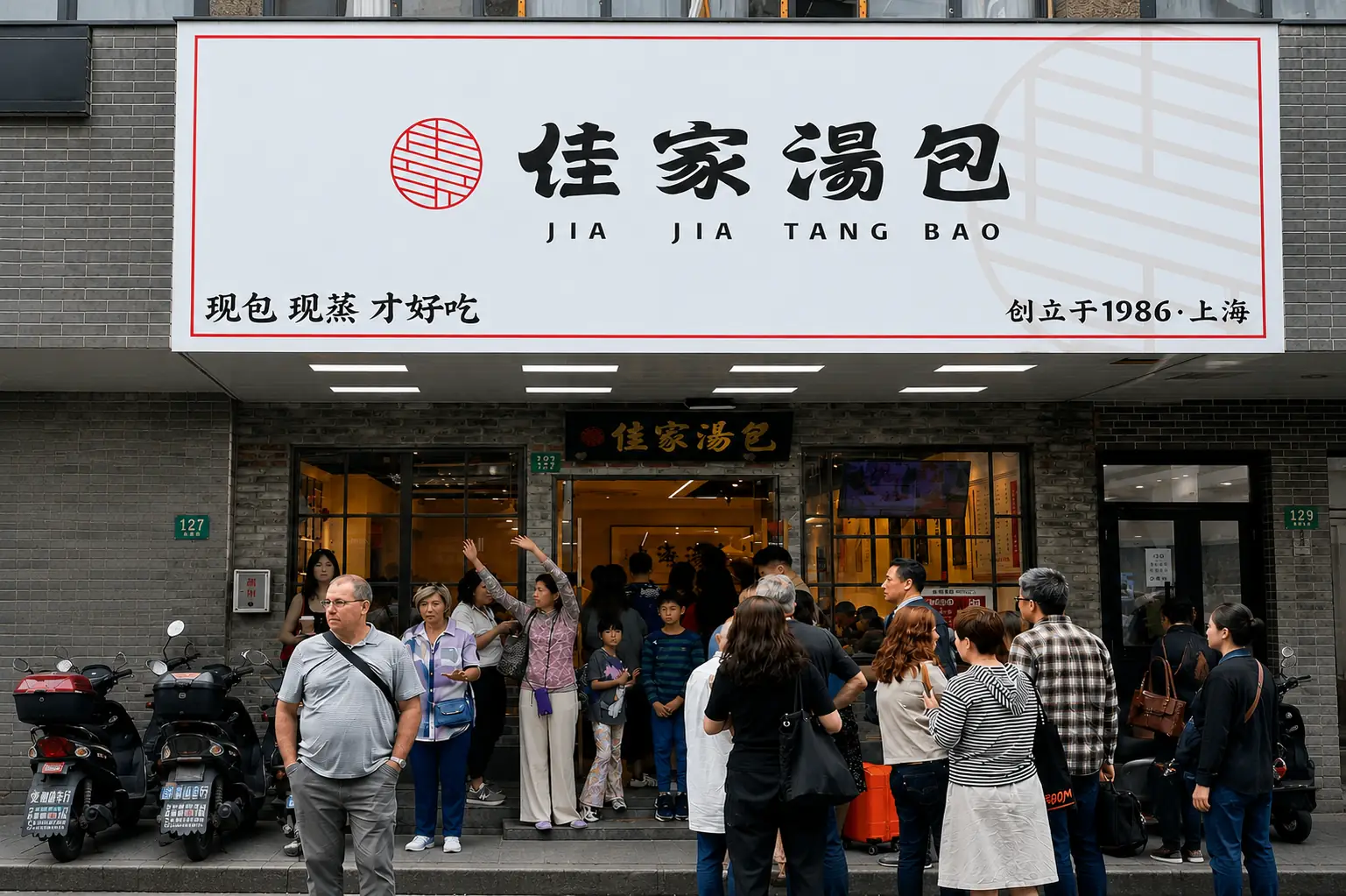 Shanghai street food stalls and local snacks