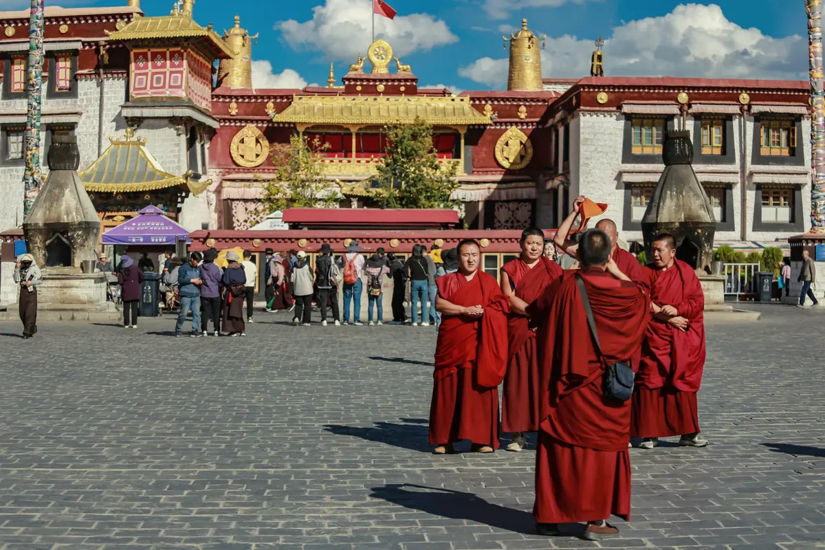 Jokhang Temple and Barkhor Street in old Lhasa Tibet