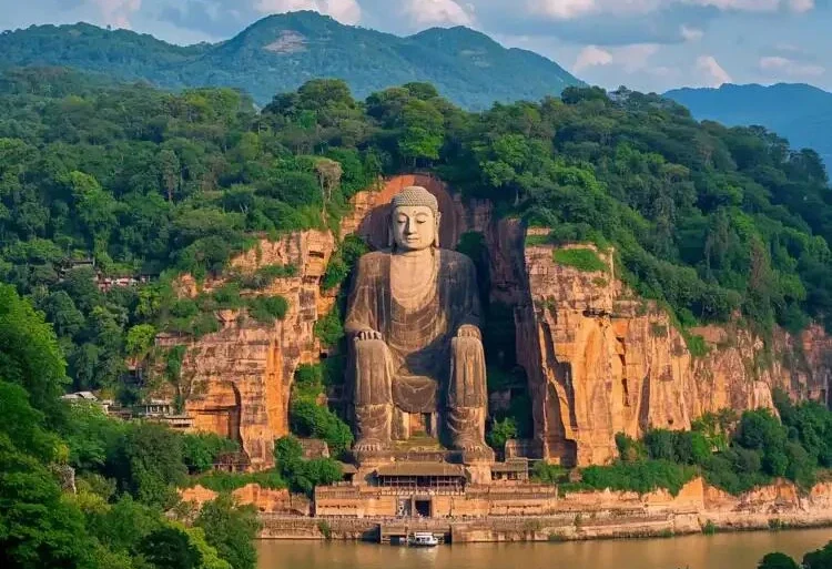 Leshan Giant Buddha near Chengdu in Sichuan