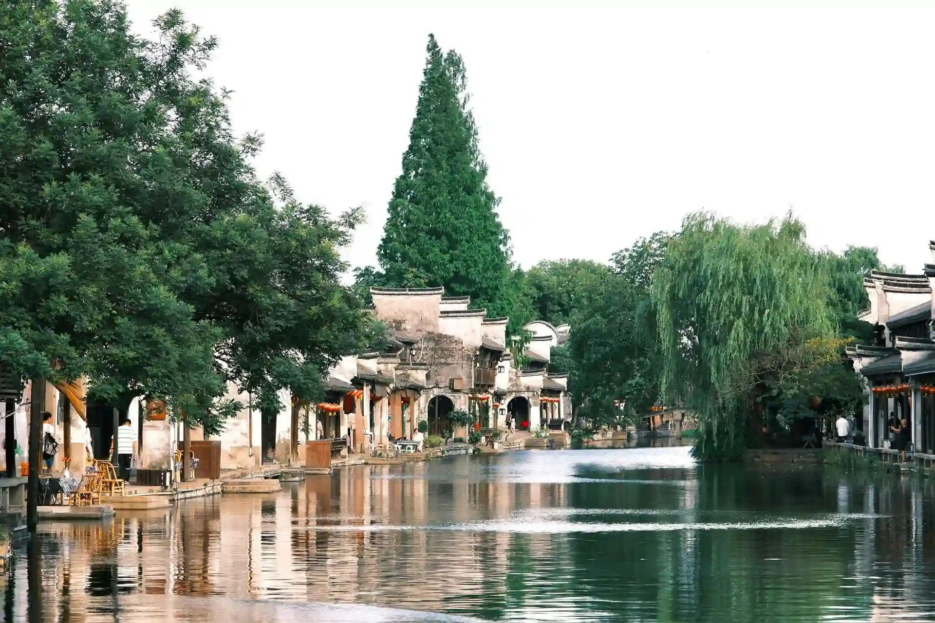 Historic canals and traditional architecture in Nanxun Water Town