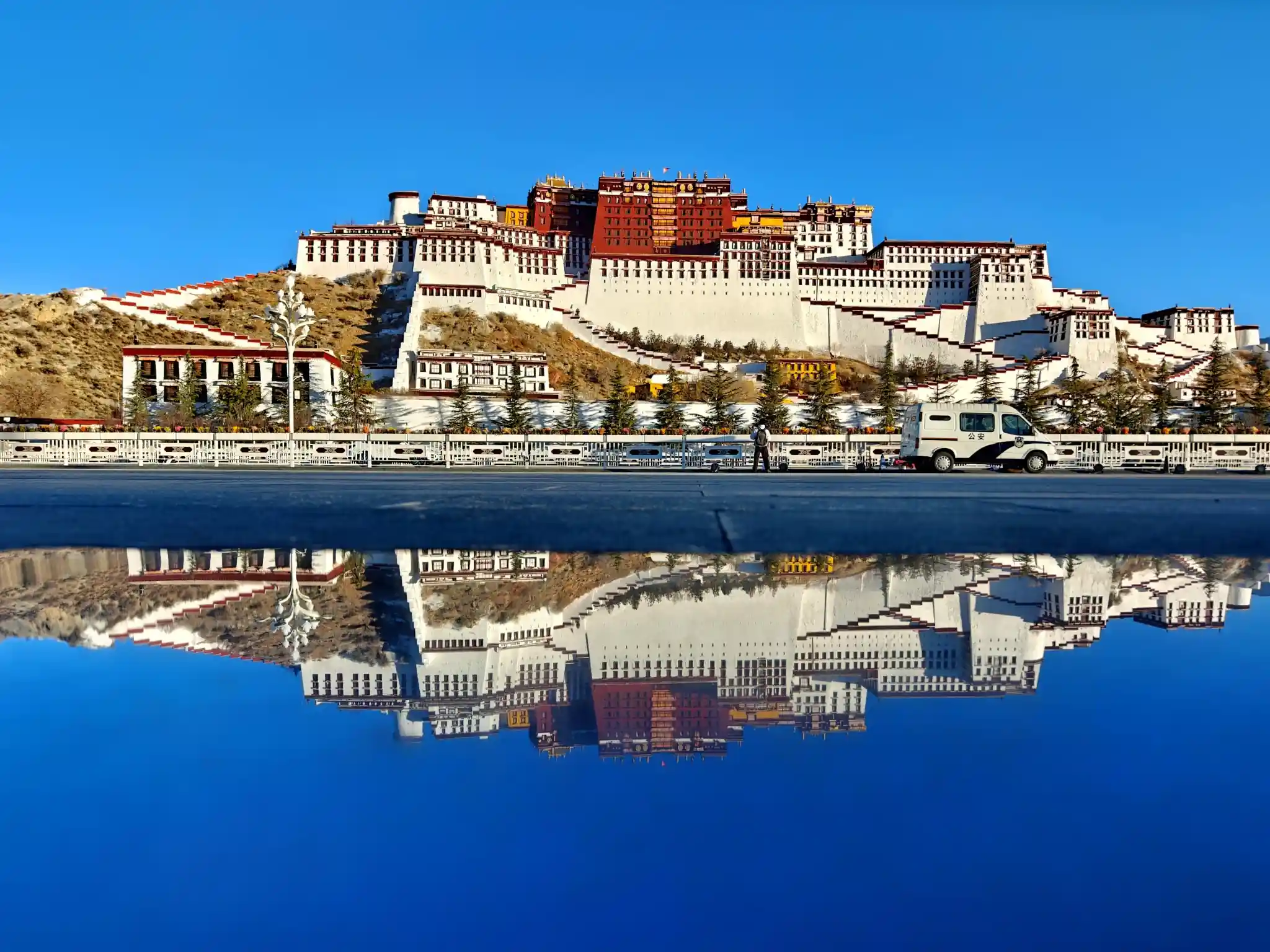 Potala Palace rising above Lhasa Tibet