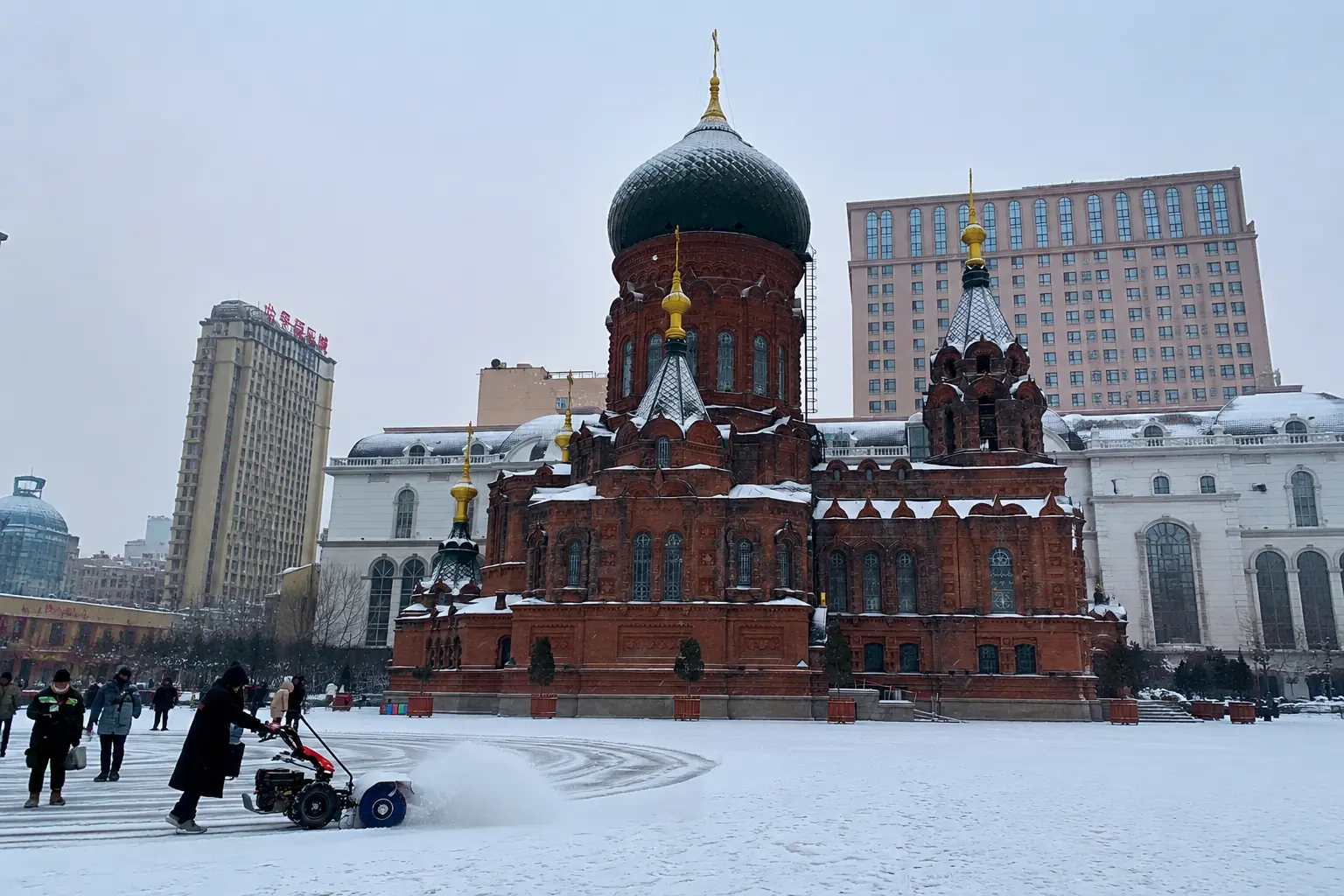 Central Street and historic architecture in Harbin