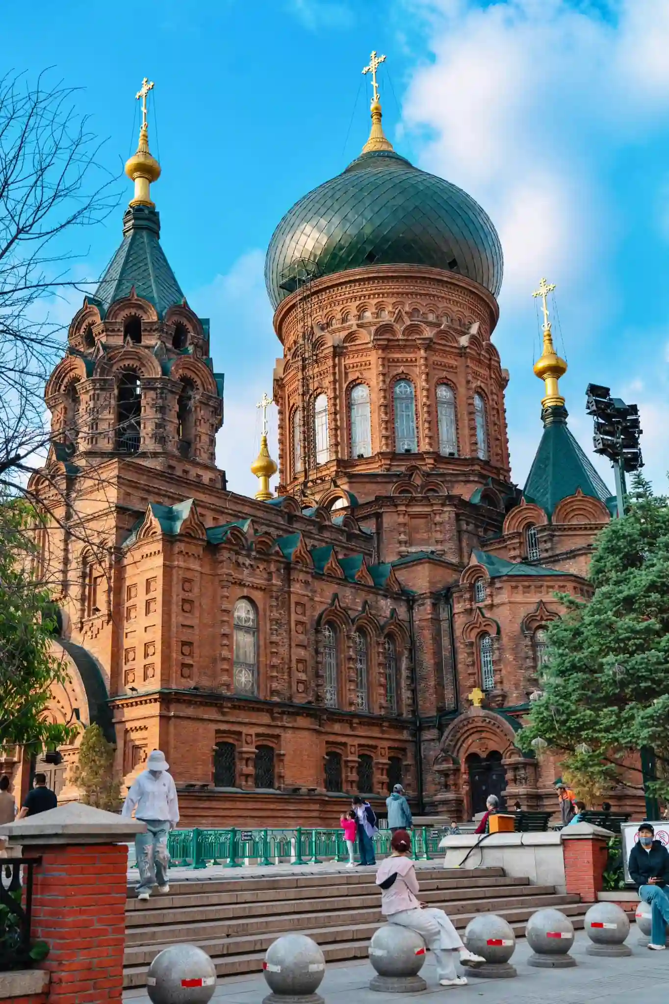 St. Sophia Cathedral and city scenery in Harbin