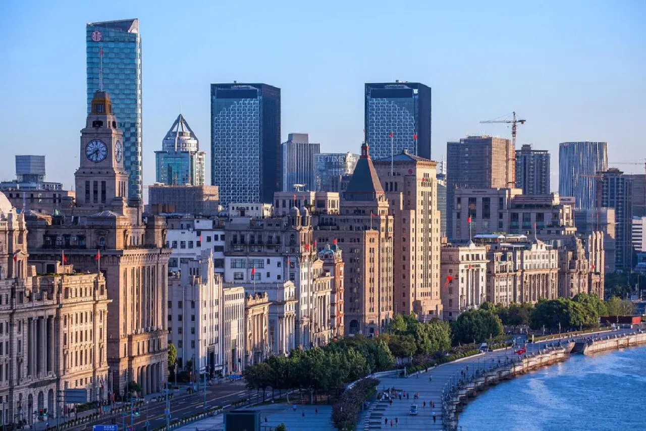 The Bund and Huangpu District in central Shanghai