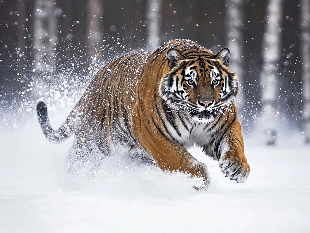Siberian tiger at a wildlife park in Harbin