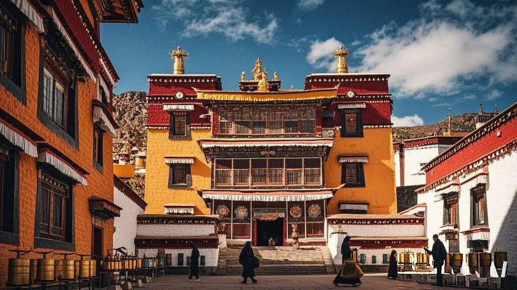 Tibetan Buddhist monastery in central Tibet