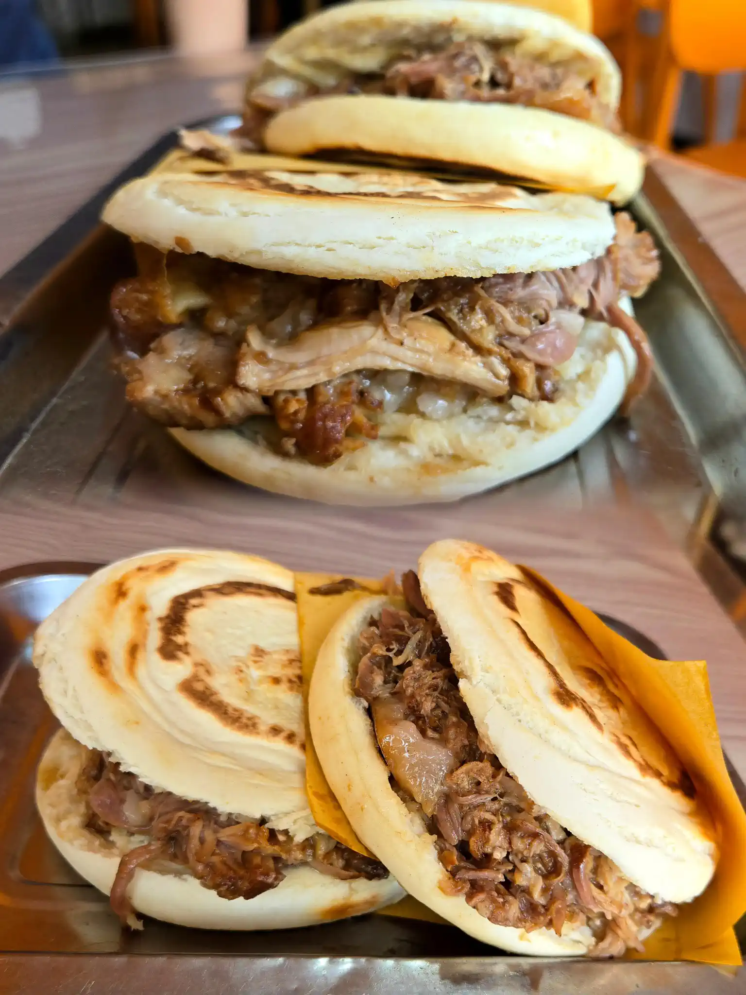 Traditional roujiamo meat-filled flatbread in Xi'an