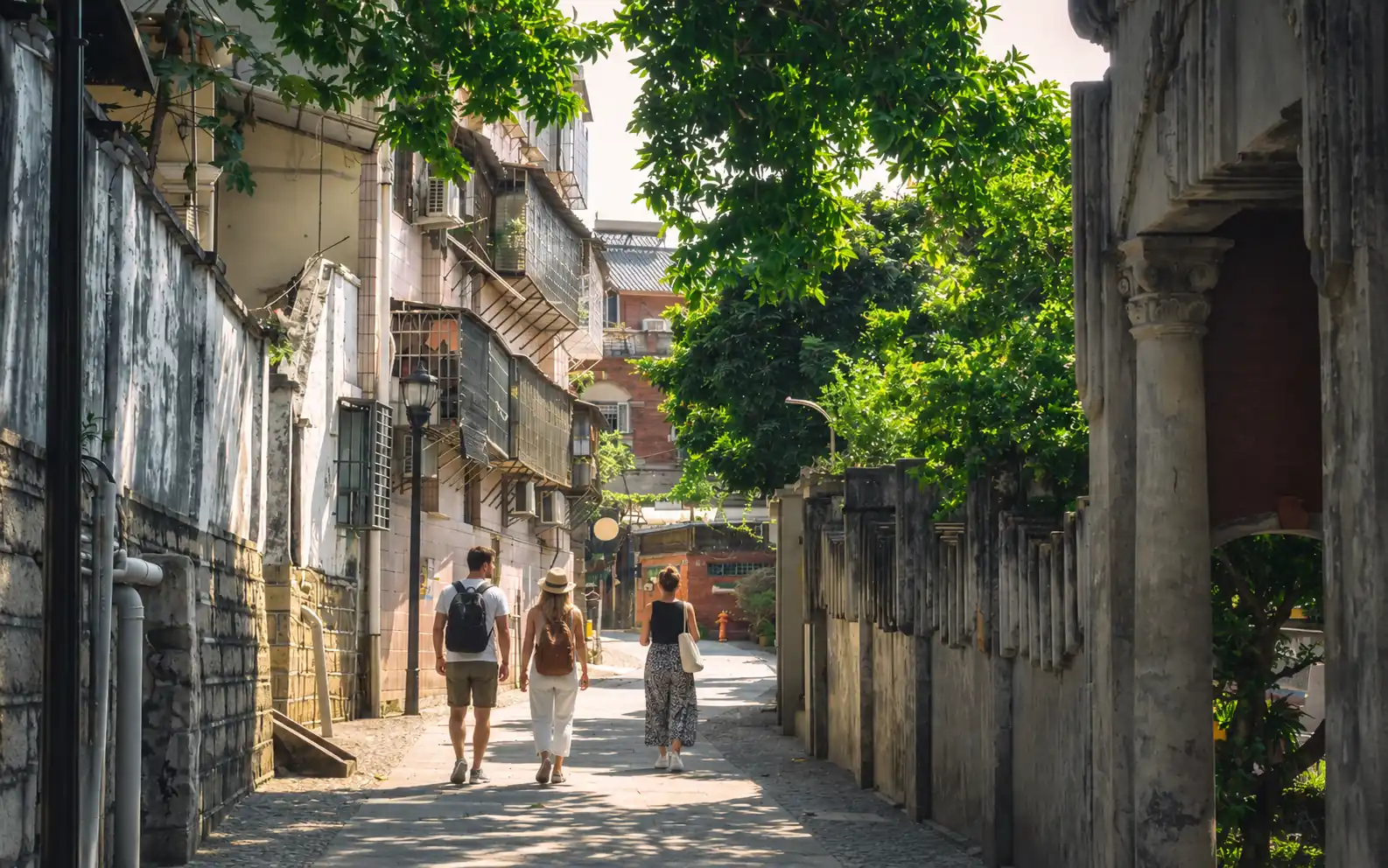 Gulangyu Island historic buildings and coastal scenery in Xiamen
