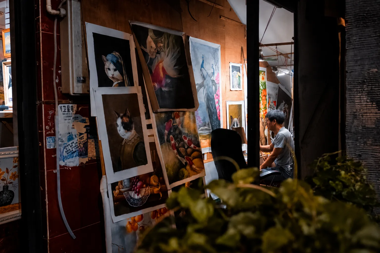 Artist Working in a Creative Studio