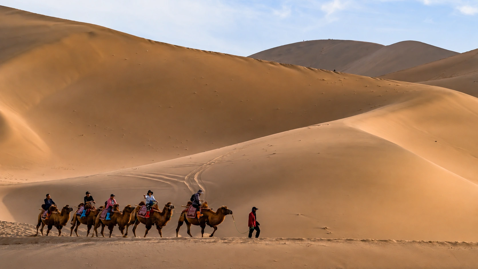 Sand dunes in Kubuqi Desert near Ordos Inner Mongolia