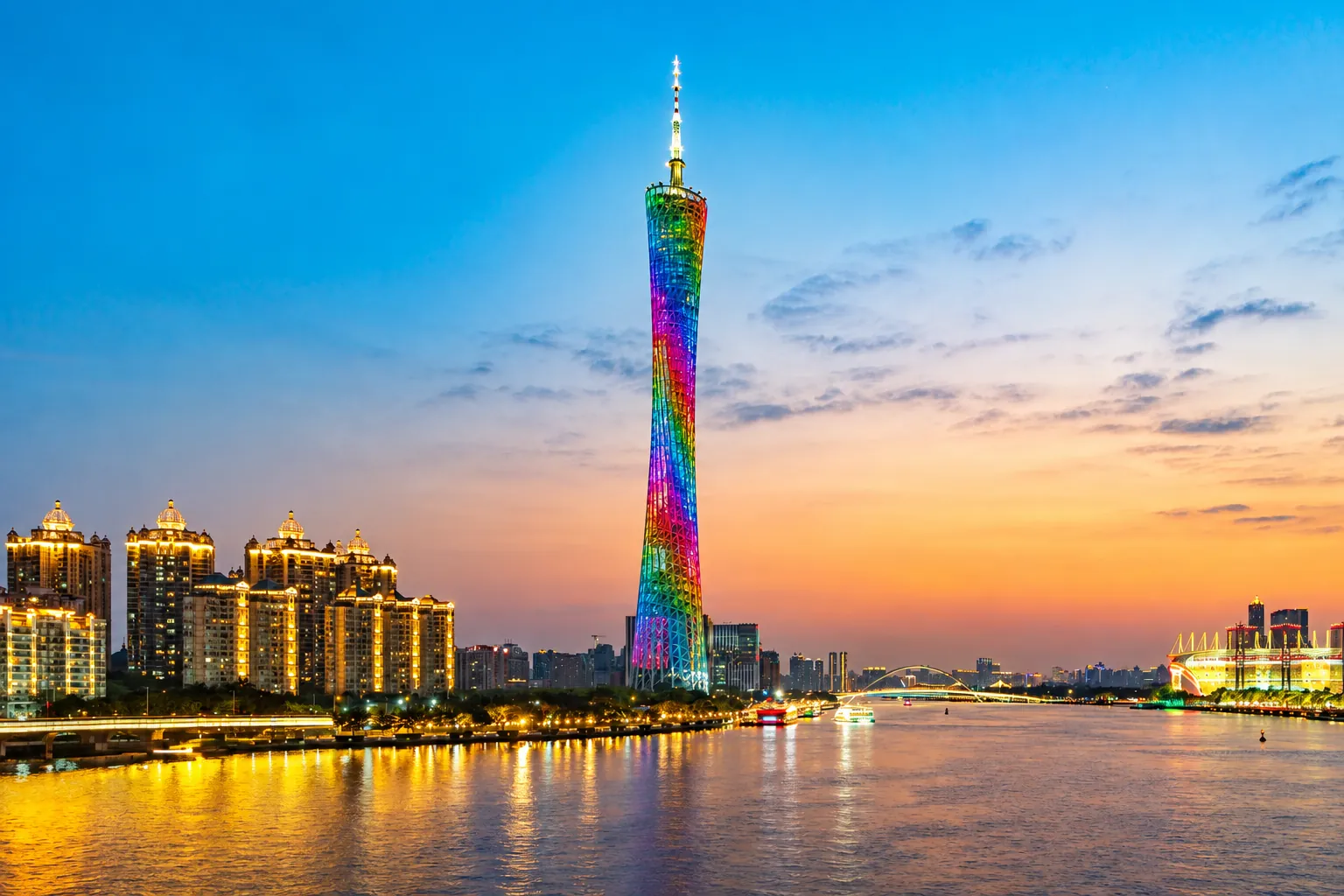 Canton Tower at Sunset in Guangzhou