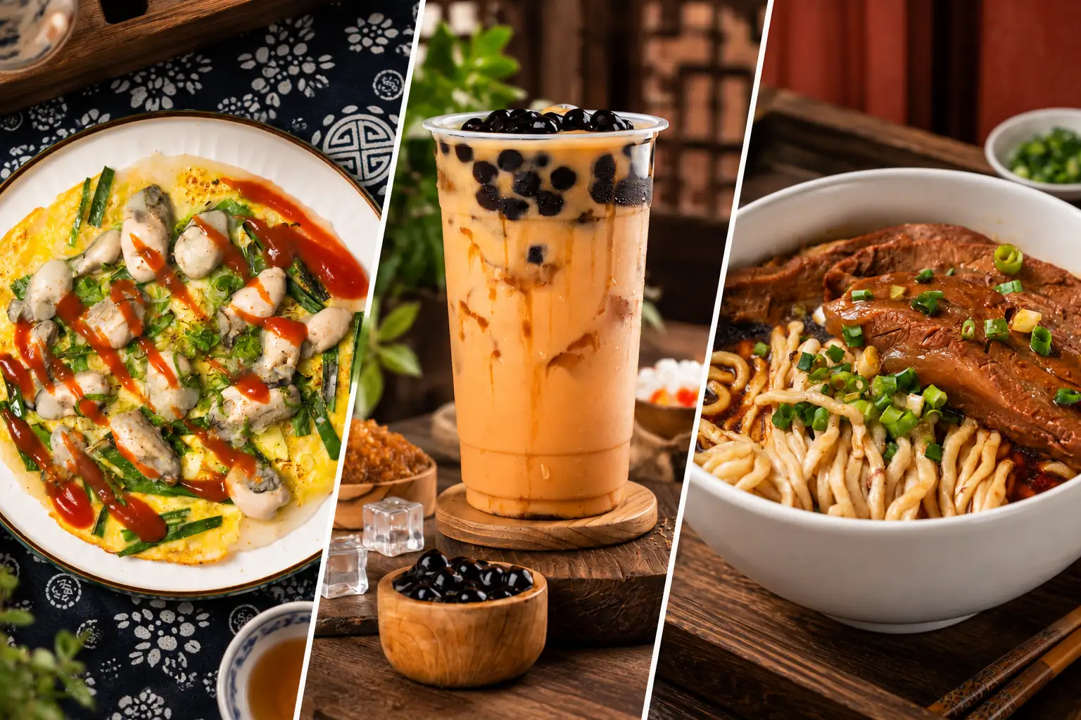 Taiwan street food and night market snacks