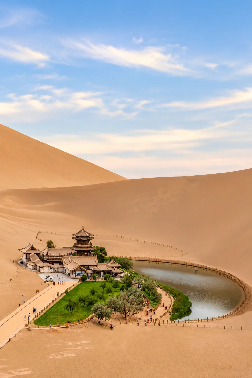 Dunhuang desert landscape in spring