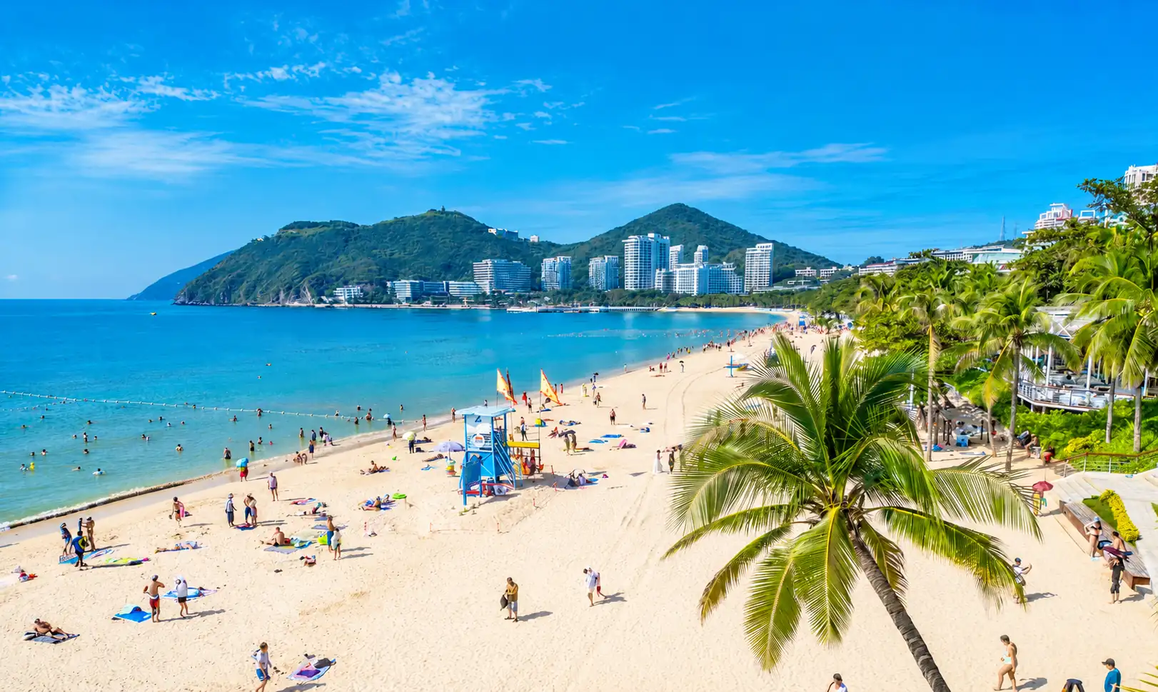 Dadonghai beach and urban resort area in Sanya, Hainan
