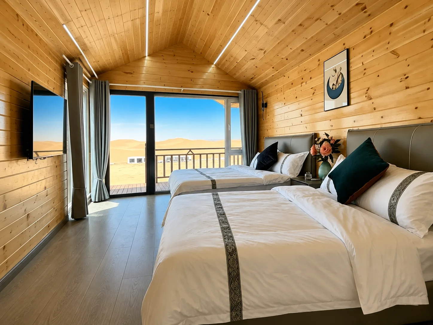 Desert accommodation among sand dunes in western Inner Mongolia