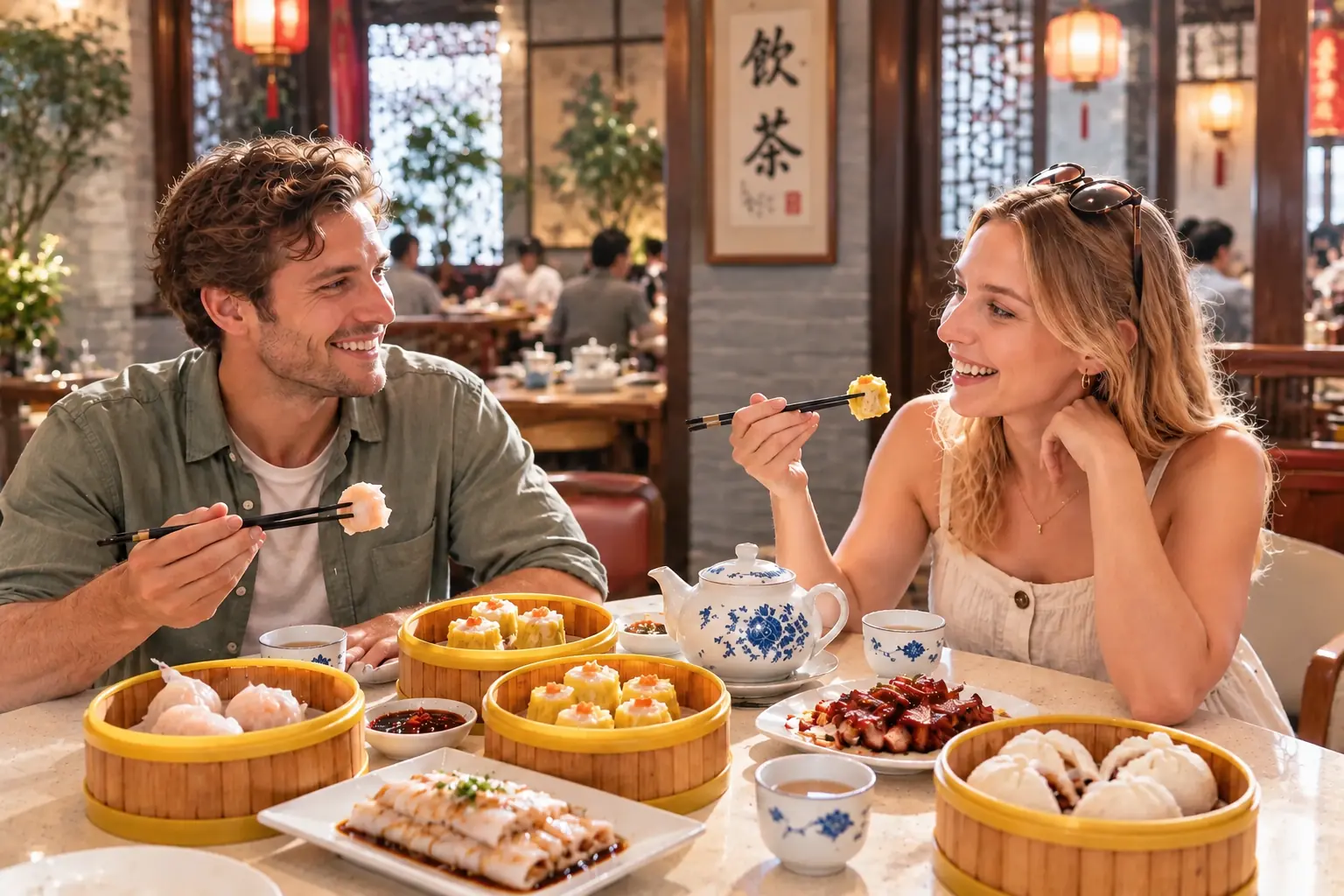 Enjoying Dim Sum in Guangzhou