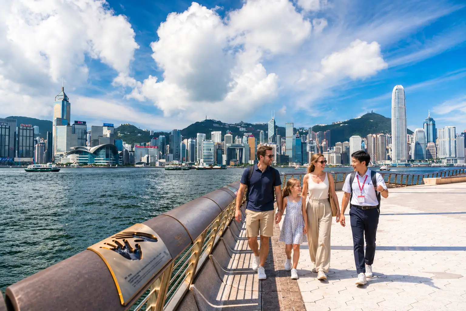 Family Guided Tour Along Victoria Harbour in Hong Kong