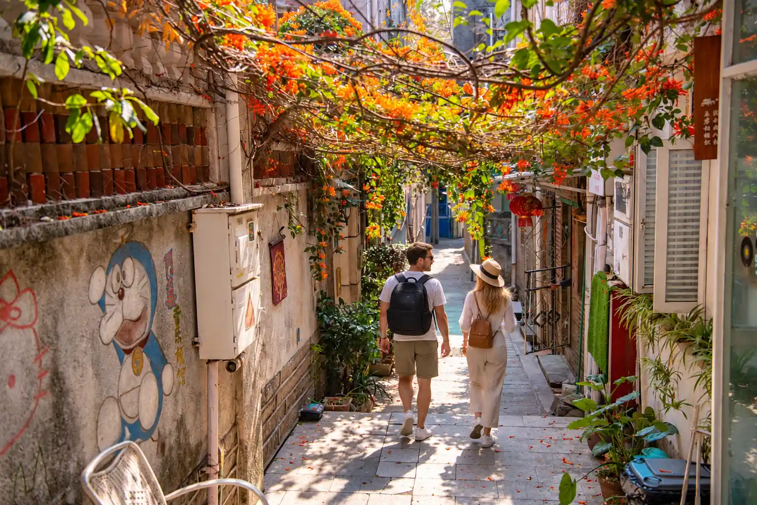 Quiet historic lane on Gulangyu Island in Xiamen