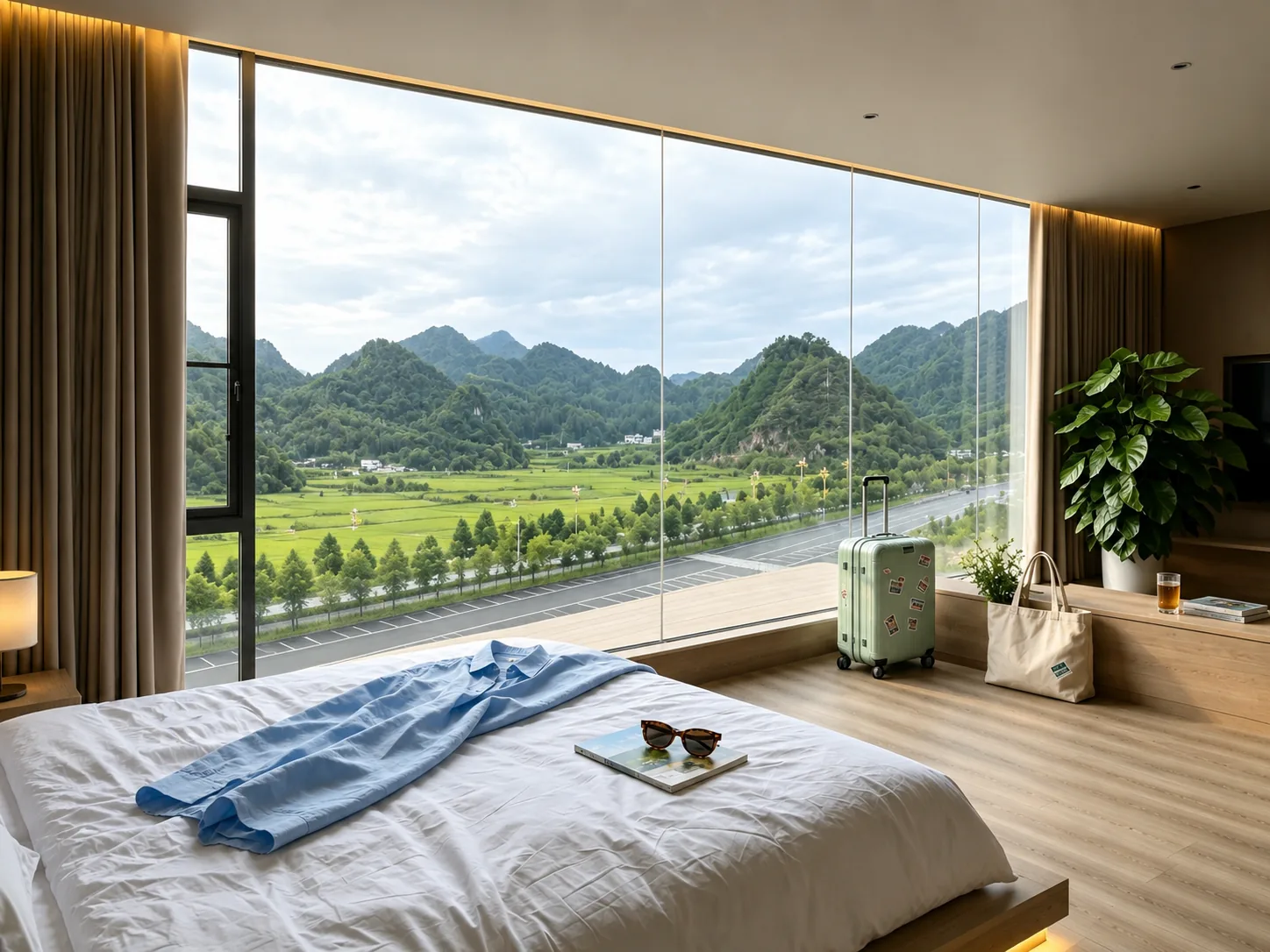 Guest room with mountain views near Xiaoqikong in Libo, Guizhou