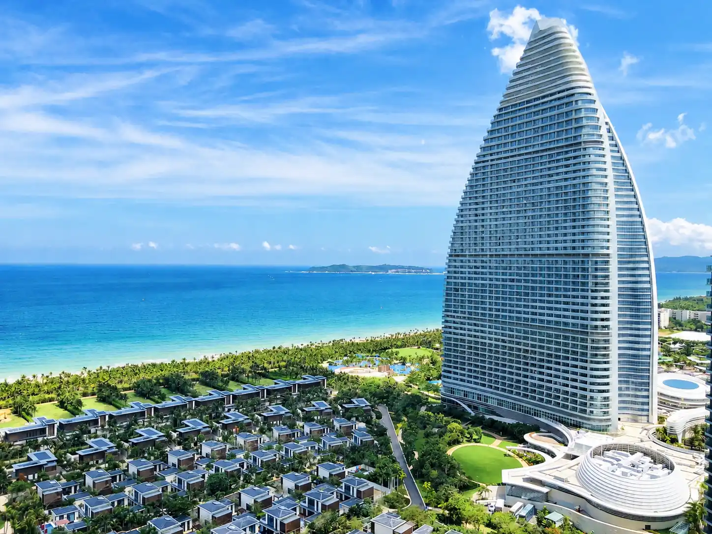 Luxury beachfront resorts along Haitang Bay in Sanya, Hainan