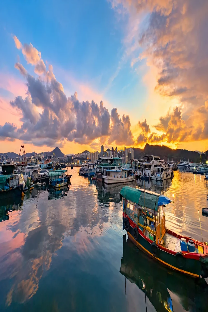 Hong Kong outlying island waterfront and coastal scenery