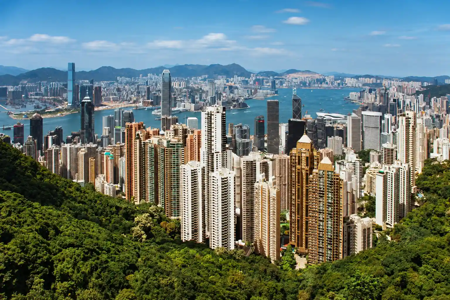 Hong Kong Island skyline and Victoria Harbour