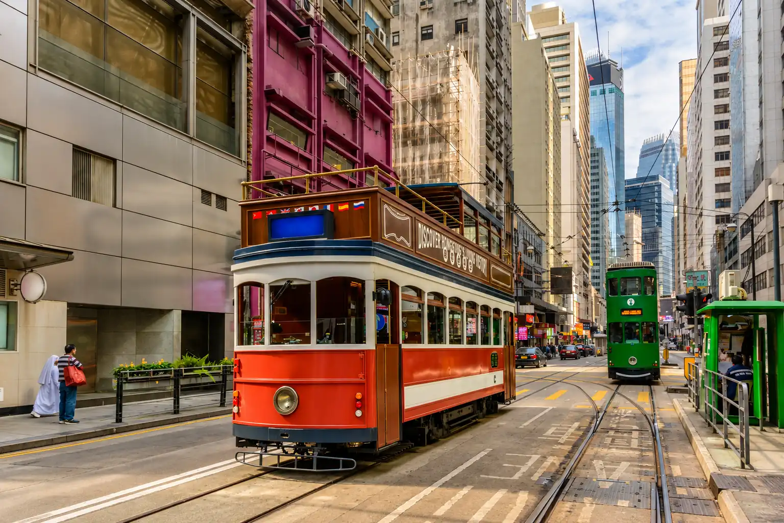 Hong Kong Tramways in Central